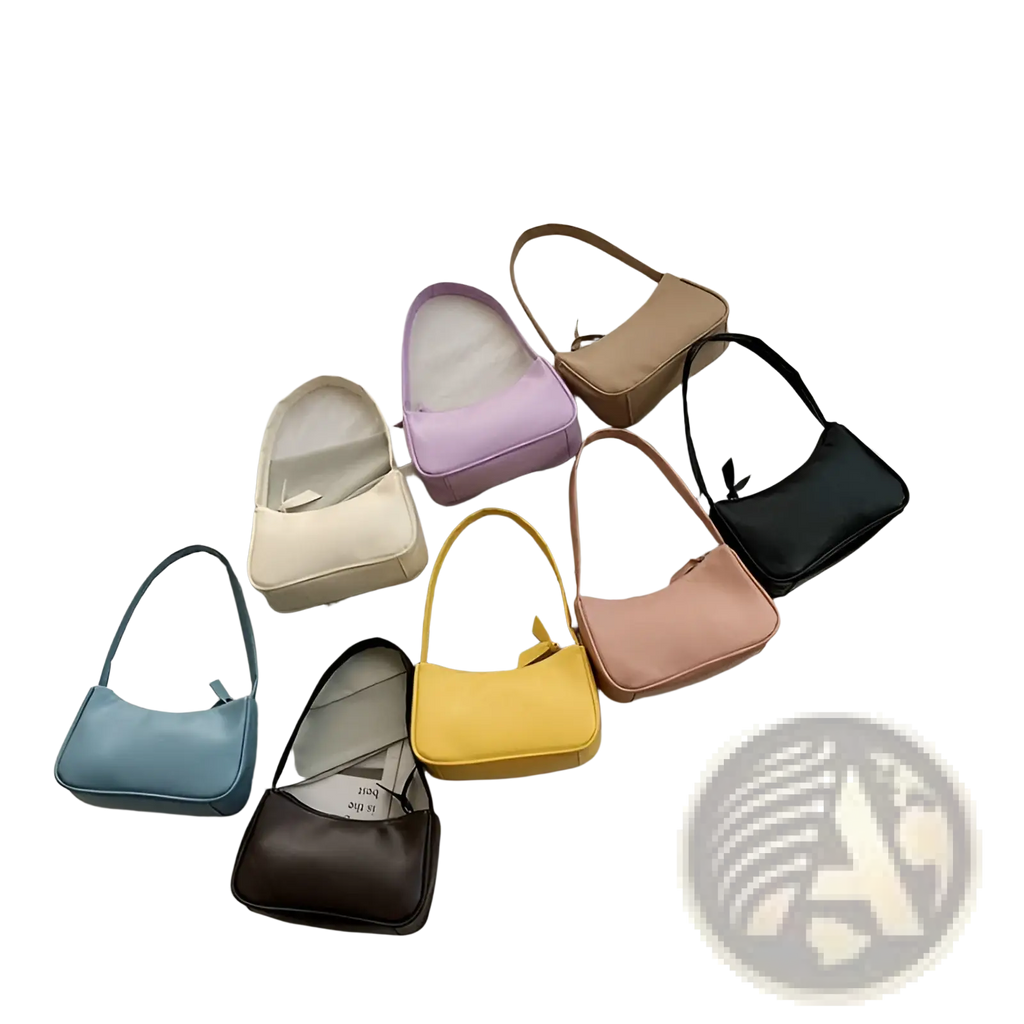 Underarm Shoulder Bag Faux Leather Rectangular Purse