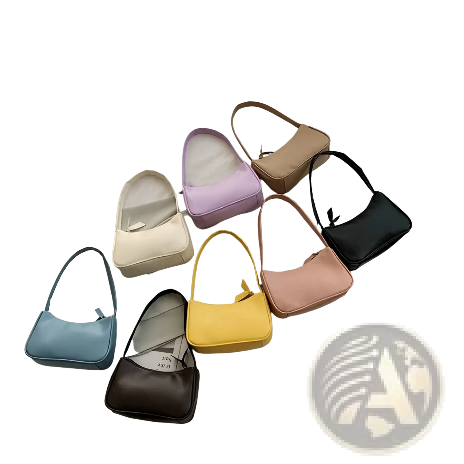 Underarm Shoulder Bag Faux Leather Rectangular Purse