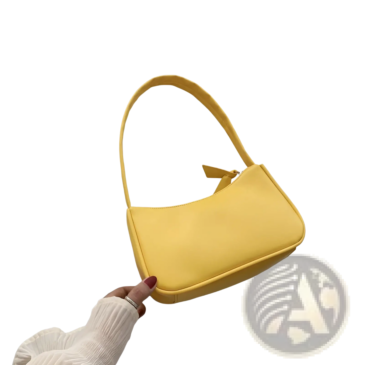 Underarm Shoulder Bag Faux Leather Rectangular Purse