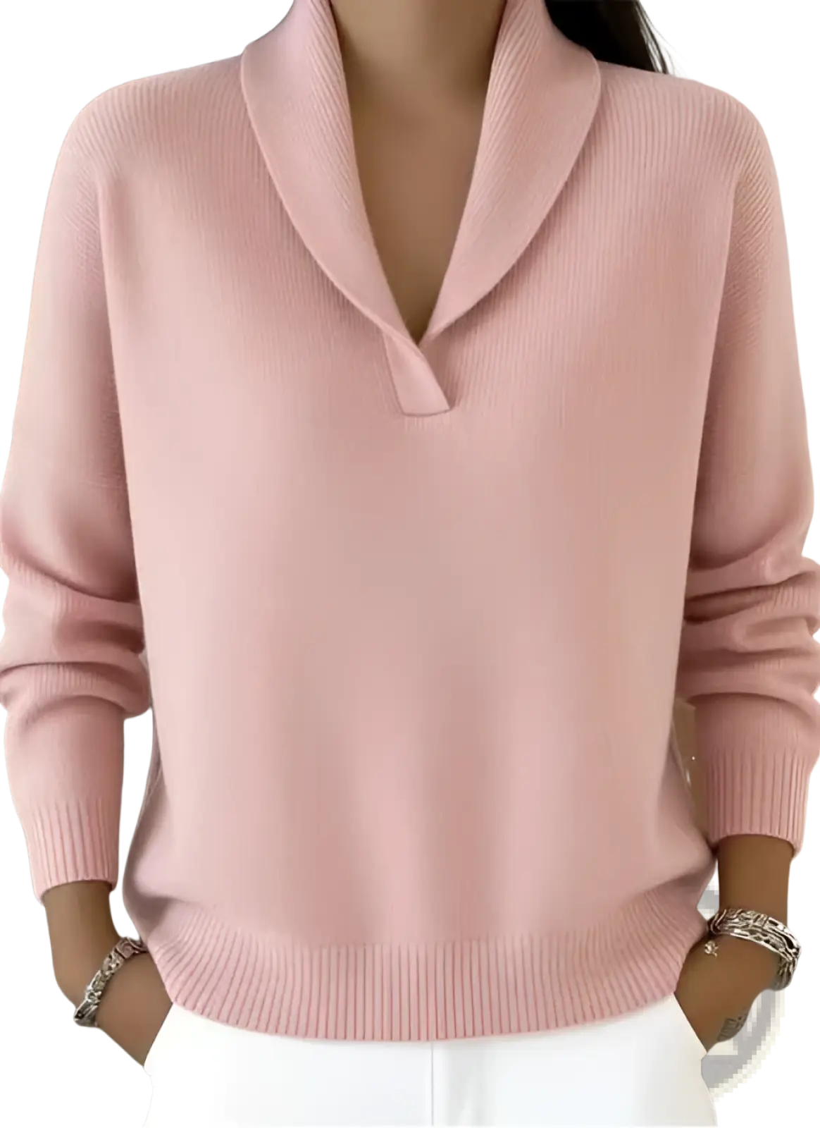 V-neck Loose Pullover Sweater