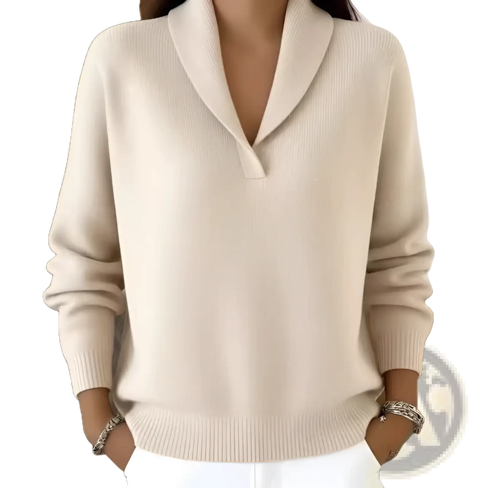 V-neck Loose Pullover Sweater