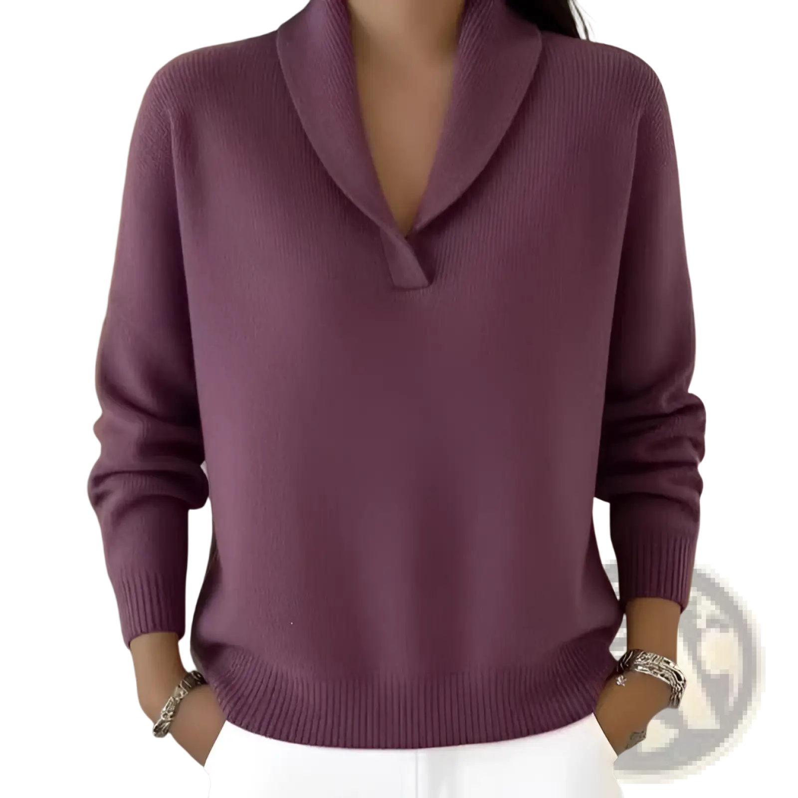 V-neck Loose Pullover Sweater