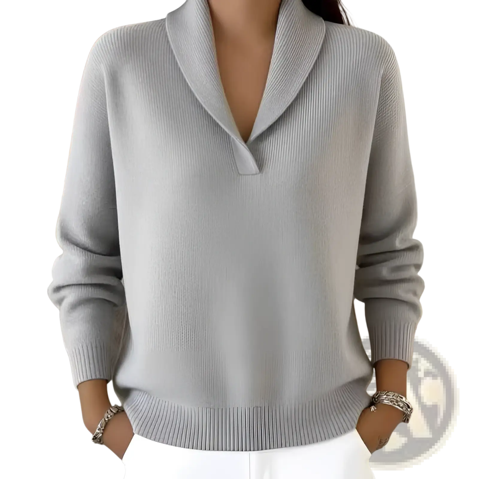V-neck Loose Pullover Sweater