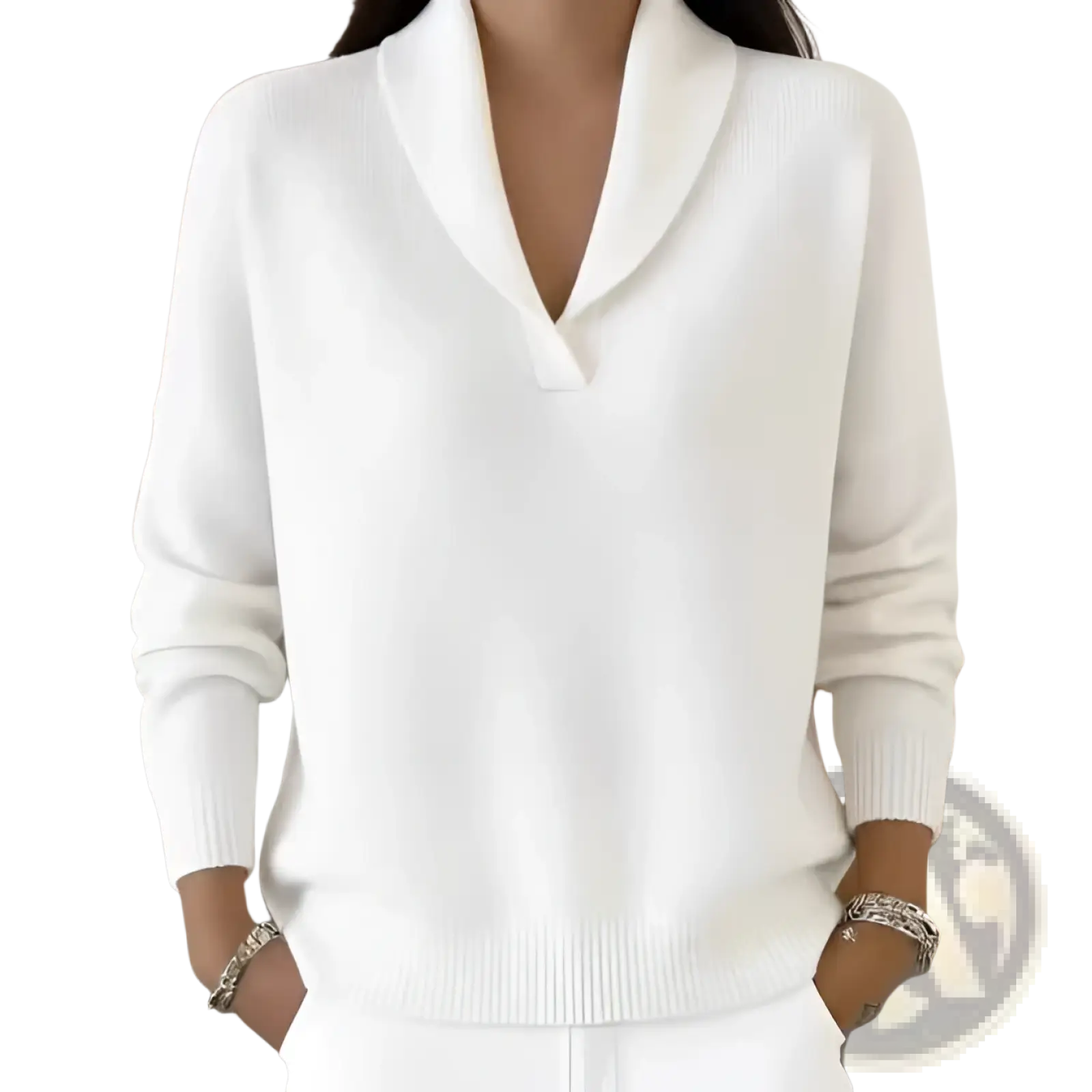 V-neck Loose Pullover Sweater