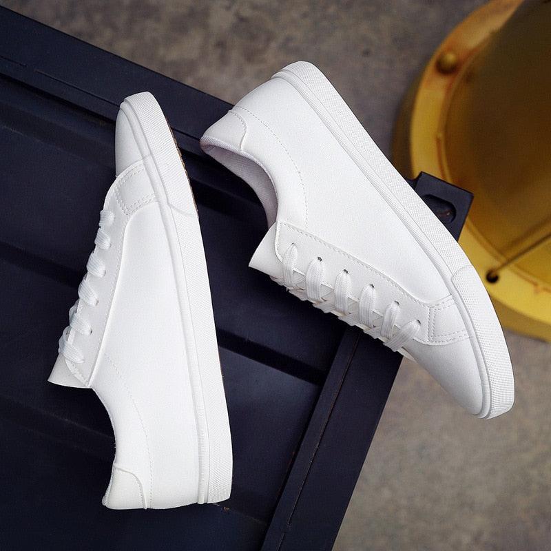 Women's Sneakers  White Leather Canvas Shoes Casual Cotton Slip on Canvas Comfortable Walking Flats Sneakers