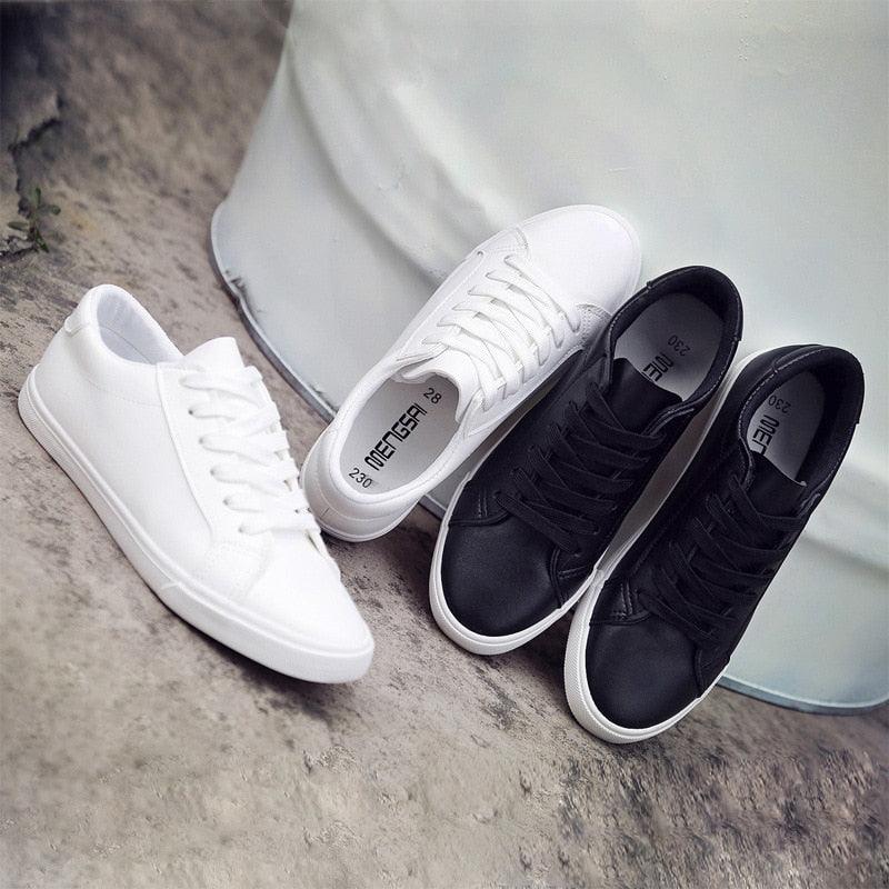 Women's Sneakers  White Leather Canvas Shoes Casual Cotton Slip on Canvas Comfortable Walking Flats Sneakers
