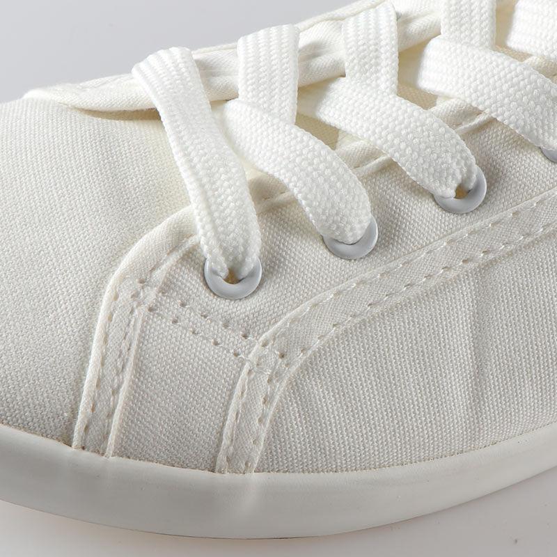 Women's Sneakers  White Leather Canvas Shoes Casual Cotton Slip on Canvas Comfortable Walking Flats Sneakers