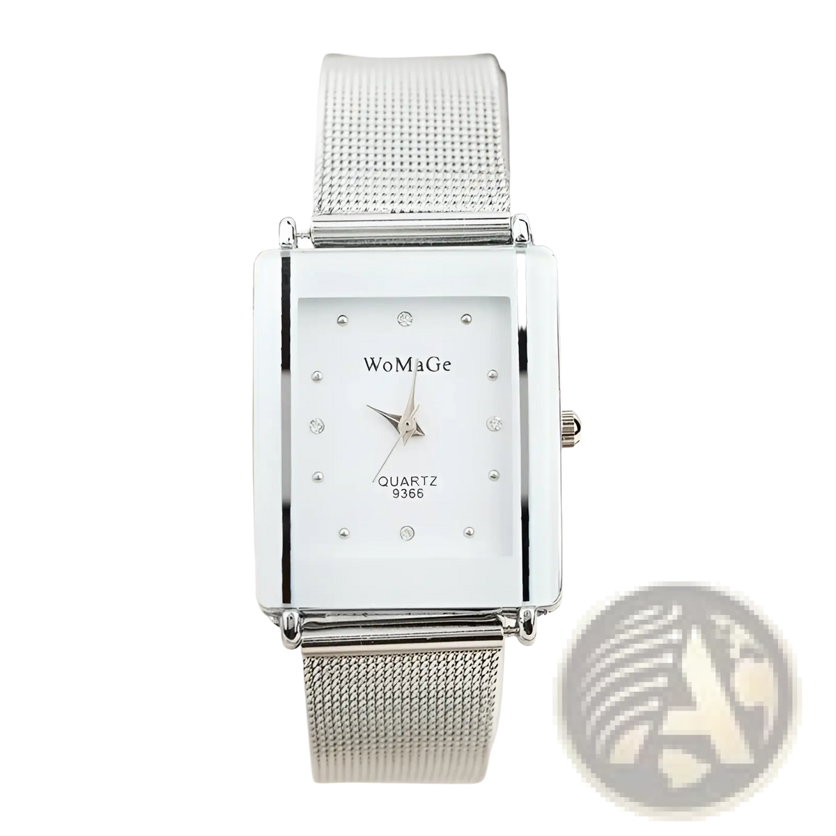 Rectangular Silver Mesh Quartz Watch