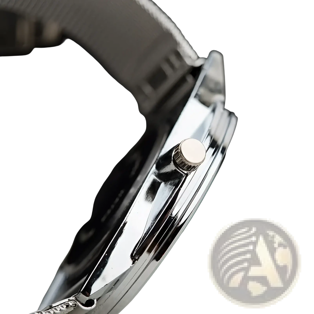 Rectangular Silver Mesh Quartz Watch