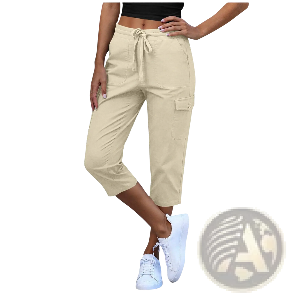 Women's Casual Cropped Cargo Pants