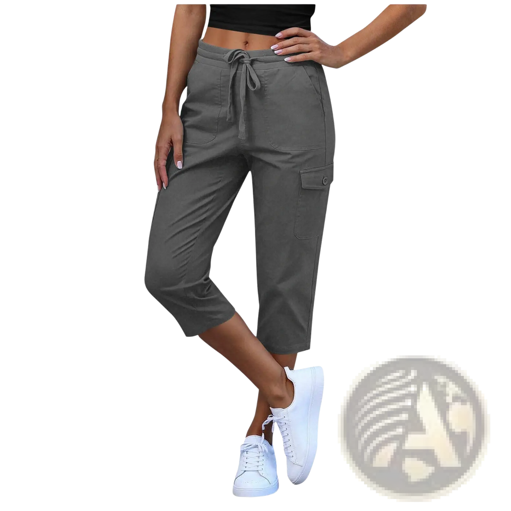 Women's Casual Cropped Cargo Pants
