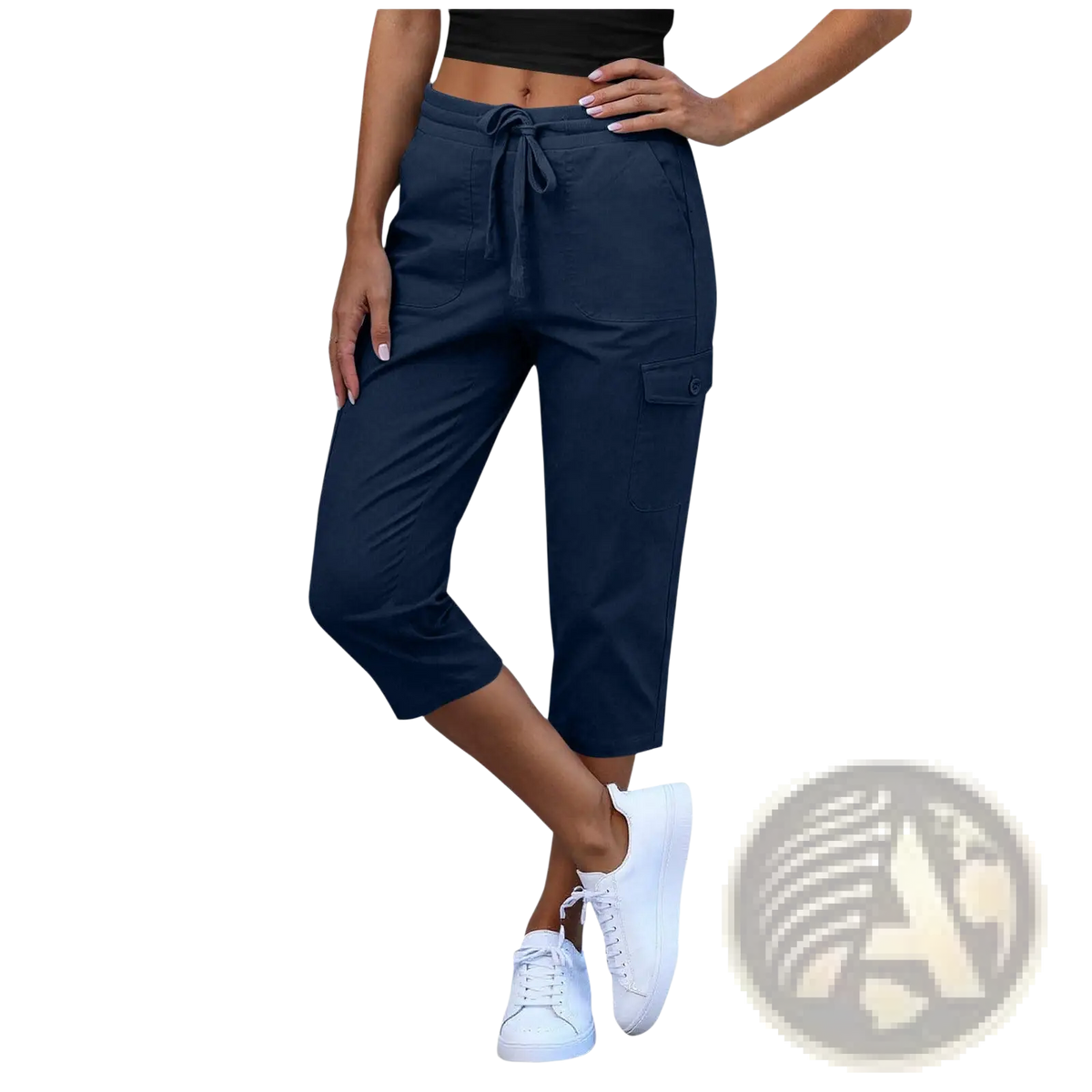 Women's Casual Cropped Cargo Pants