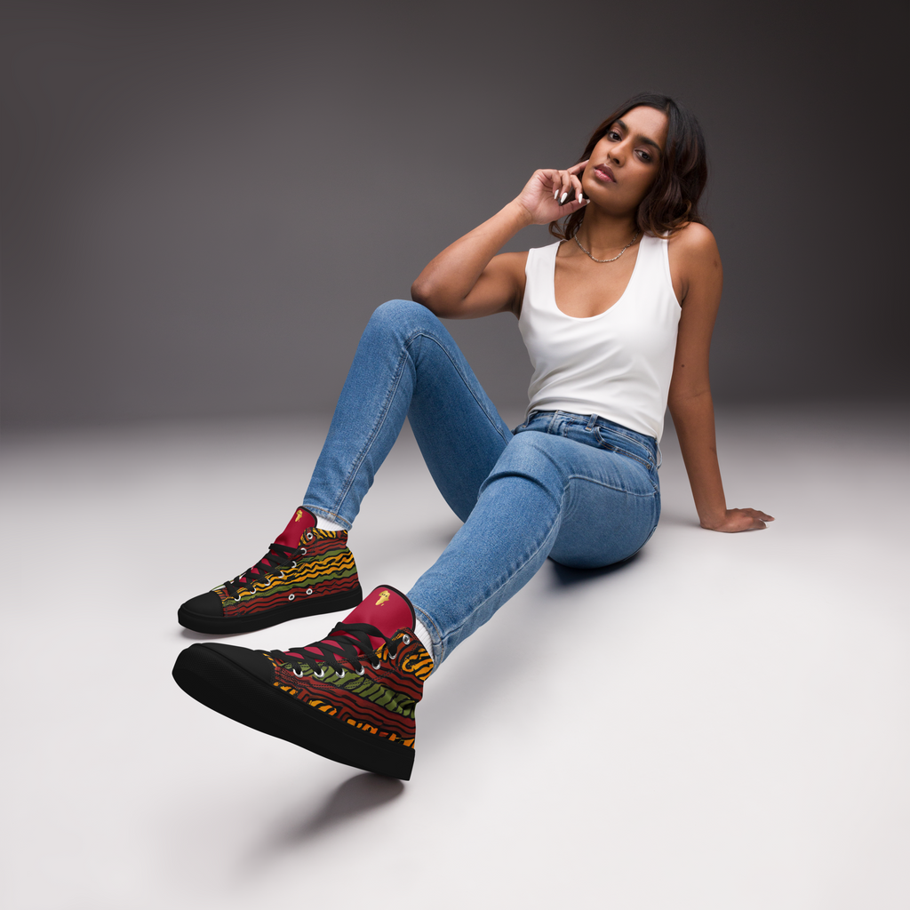 High-Top Canvas Shoes for Women