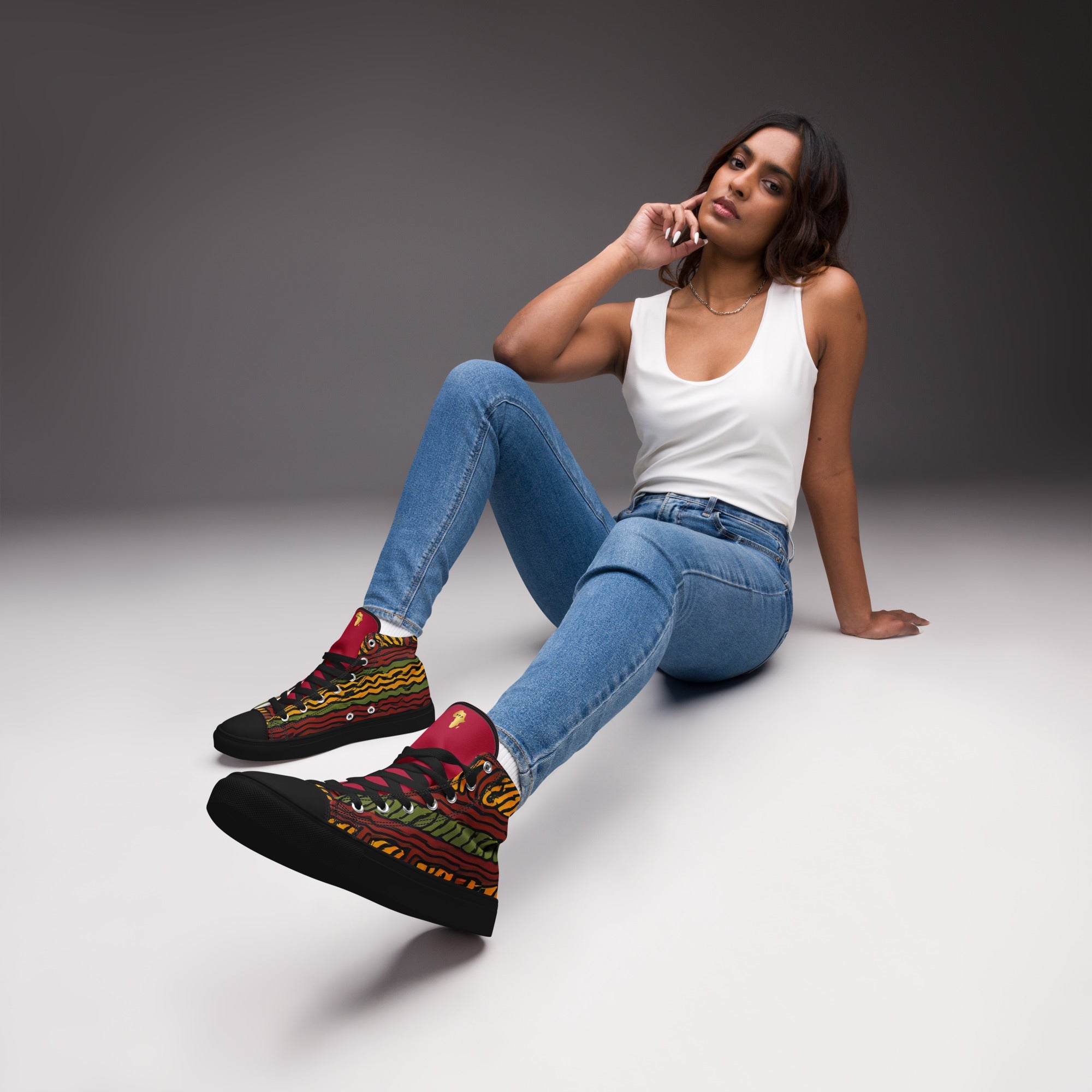 High-Top Canvas Shoes for Women