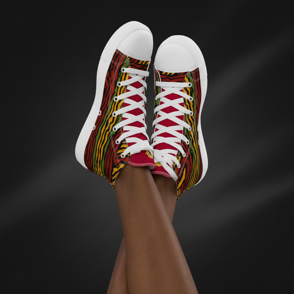 High-Top Canvas Shoes for Women
