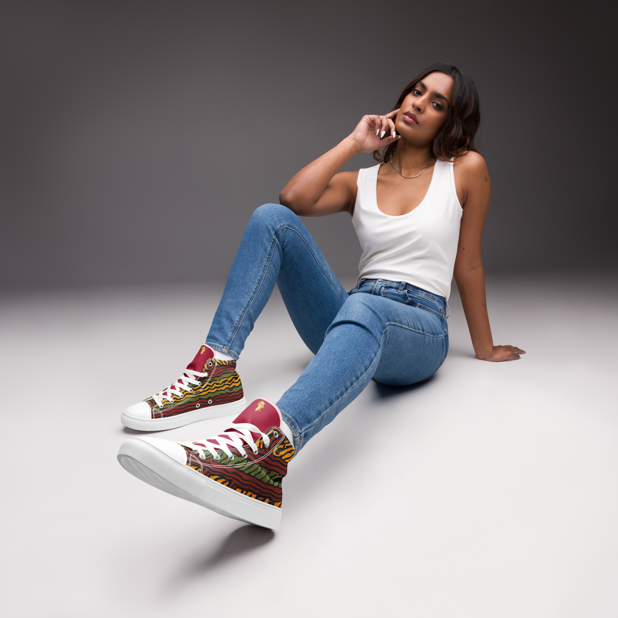 High-Top Canvas Shoes for Women