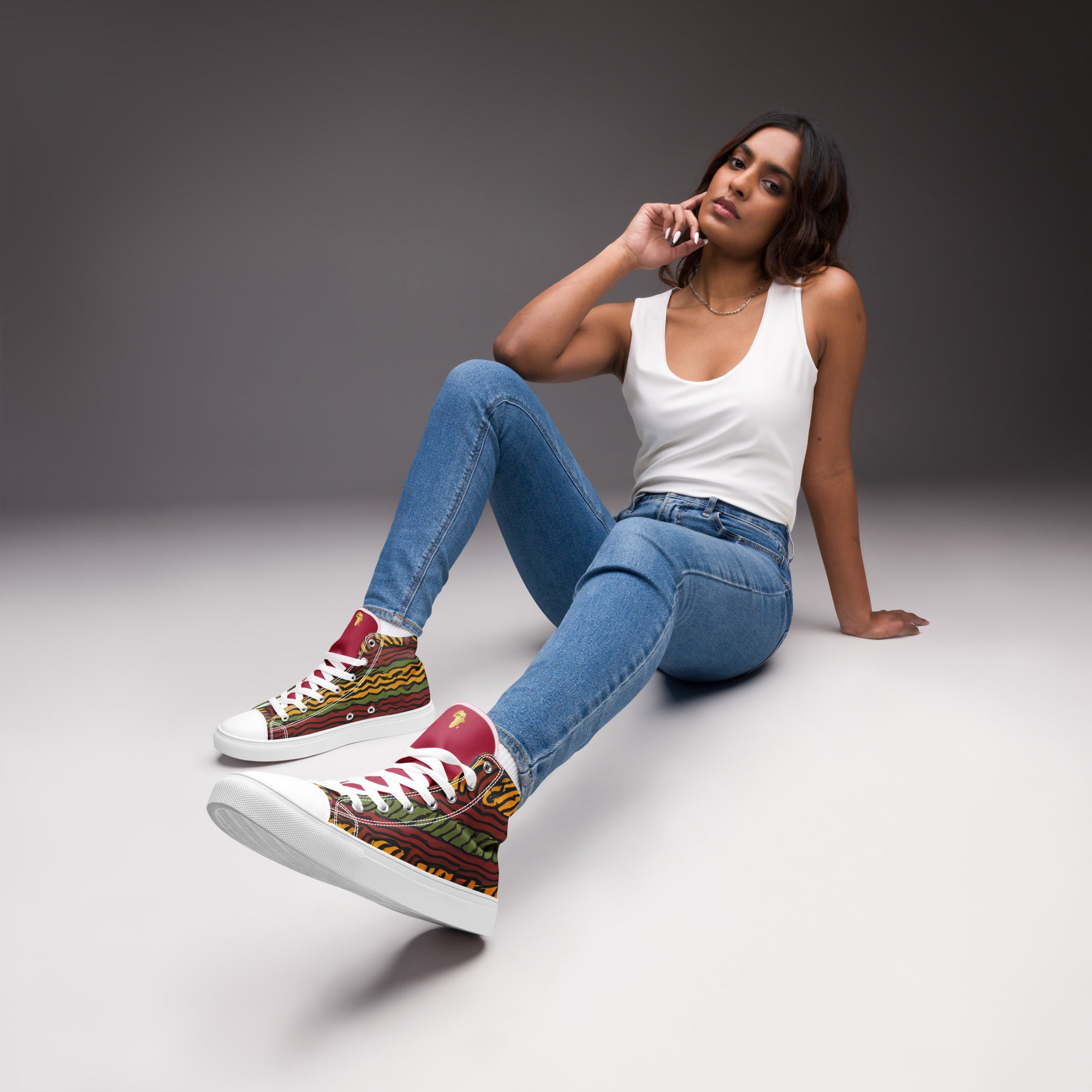High-Top Canvas Shoes for Women