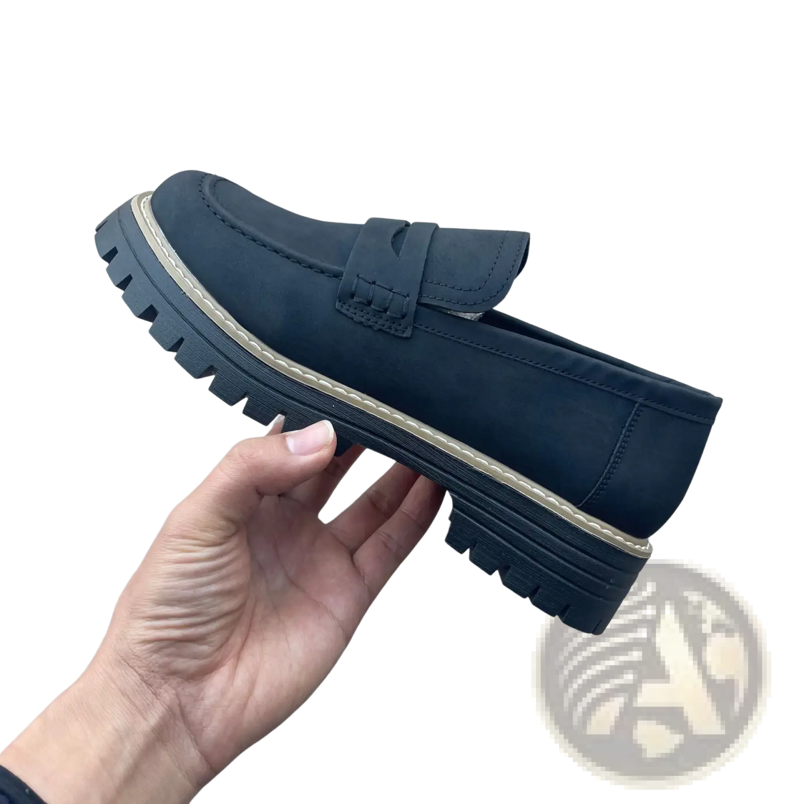 Women's Platform Suede Loafers Casual Leather Shoes