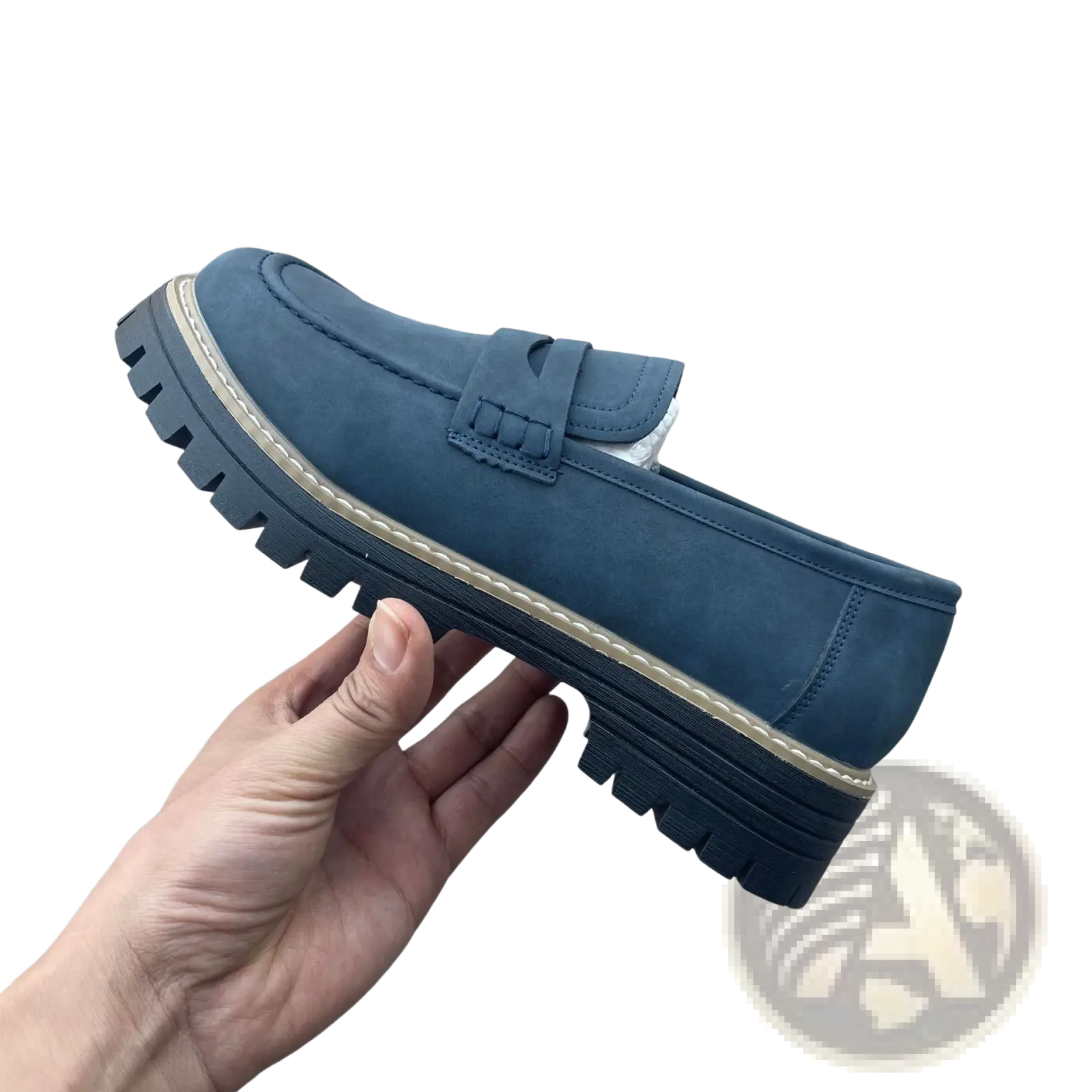 Women's Platform Suede Loafers Casual Leather Shoes