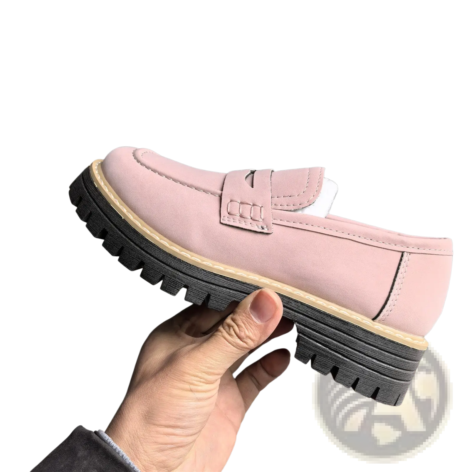 Women's Platform Suede Loafers Casual Leather Shoes
